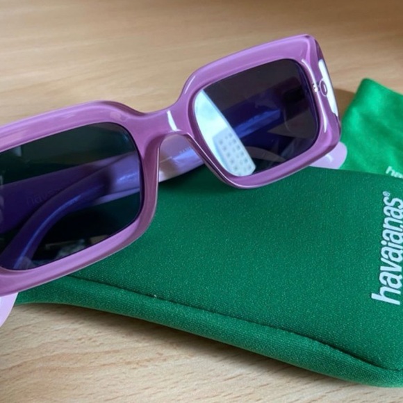 Havianas Sampa sunglasses l lavender rectangular frames l 100% UV protection - Picture 4 of 8